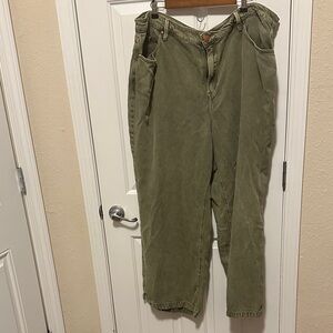 Lane Bryant Women's Olive Wide Leg Pants